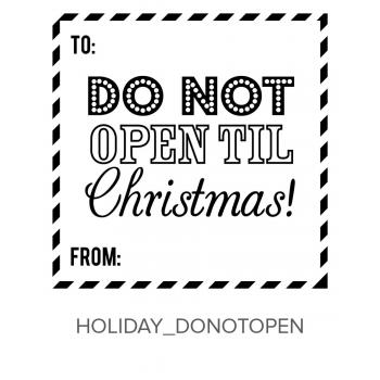 Holiday_DoNotOpen Stamp